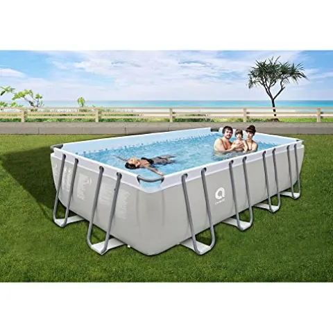 JLeisure Avenli Above Ground Rectangular Swimming Pool Gray