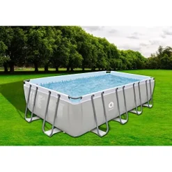 JLeisure Avenli Above Ground Rectangular Swimming Pool Gray