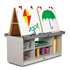 Jonti-Craft Rainbow Accents 4 Station Art Center Key Lime Green