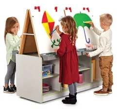 Jonti-Craft Rainbow Accents 4 Station Art Center Key Lime Green