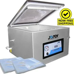 JORESTECH Vacuum Sealer Chamber Seal Machine with Rotary Oil Pump Silver
