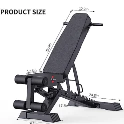 K KiNGKANG Adjustable Weight Bench 1100 LB Capacity Black