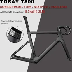 KABON Carbon Gravel Road Bike T800 Fiber Frame 700C 18 Speeds Disc Brakes Racing Bicycle Chameleon Green