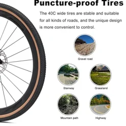 KABON Carbon Gravel Road Bike 700C 18 Speeds Drivetrain Disc Brakes Racing Bicycle Chameleon Blue