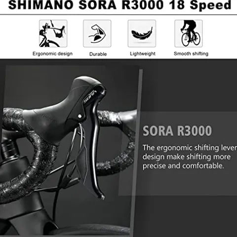 KABON Carbon Road Bike T800 Carbon Fiber 700C 18-Speed Racing Bicycle Chameleon Blue