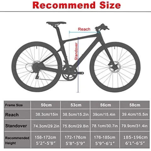 KABON Carbon Road Bike T800 Carbon Fiber Frame 700C 18-Speed Racing Bicycle Grey