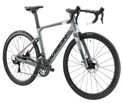 KABON Carbon Road Bike T800 Carbon Fiber Frame 700C 18-Speed Racing Bicycle Grey