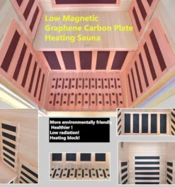 Kang Share Home Infrared Sauna Room 2 Person Canadian Hemlock 1260W