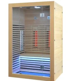 Kang Share Infrared Sauna Room 2 to 3 Person 1832W Low EMF + Carbon Plate Heater Indoor Dry Sauna, Home Spa Sauna, Wooden Canadian Hemlock KS-CG02