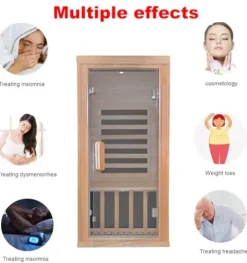 Kang Share Infrared Sauna Room 1260W Graphene Carbon 1 Person Canadian Hemlock KSH-A01