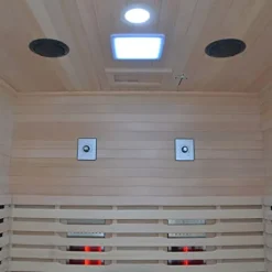 Kang Share Wooden Infrared Sauna Room Canadian Hemlock Low EMF 2-3 Person 1832W