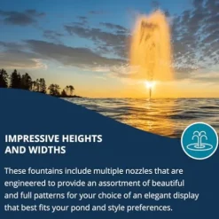 Kasco 3/4 HP J Series Decorative Fountain Black