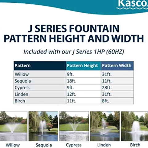 Kasco 1 HP J Series Decorative Fountain White