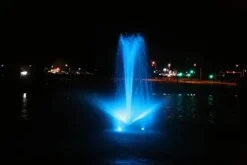 Kasco Floating Fountain with Color-Changing LED Lights 3/4HP Yellow