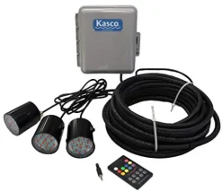 Kasco RGB LED Fountain Lighting 3 Fixtures 24V DC – Yellow, Orange, Blue, Green, Red