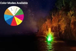 Kasco RGB LED Fountain Lighting 3 Fixtures 24V DC Yellow Orange Blue Green Red