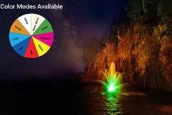 Kasco RGB LED Lighting Fixtures for 2-3 HP Units – 6 Pack with 150 ft Power Cord, 24V DC, Multi-Color