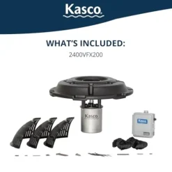 Kasco VFX Series Aerating Pond Fountain 1/2HP 120V with 200ft Power Cord Black