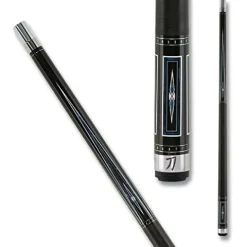 KATANA KAT16 Pool Cue Black Stained with Colorful Inlays – 19oz