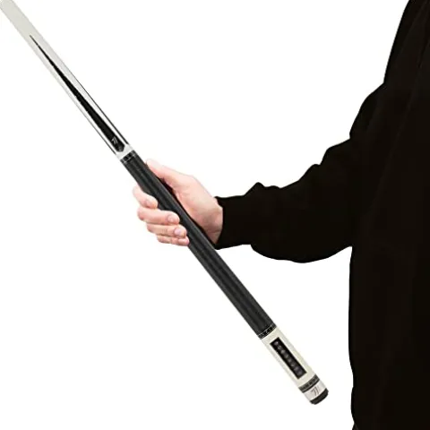 KATANA KAT01 Pool Cue Cream Stained with Smoke Pearlite and Black_Rectangles Smoked Stacked Diamonds 20oz Cream and Smoked Black