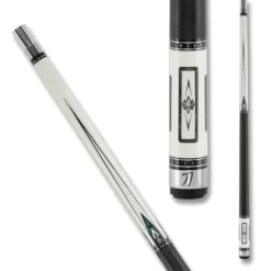 KATANA KAT15 Pool Cue White/Black with Green Designs 18oz