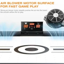 KEIKI 72″ LED Air Hockey Table with Electronic Score System