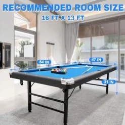 KEIKI Portable Billiards Table 84.3″ with Accessories