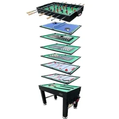 KICK Decagon 55″ 10-in-1 Multi-Game Table Black