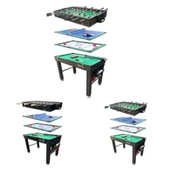 KICK Quad 48″ 4-in-1 Multi Game Table Brown