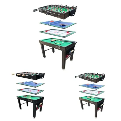 KICK Quad 48″ 4-in-1 Multi Game Table Brown
