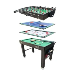 KICK Quad 48″ 4-in-1 Multi Game Table Brown