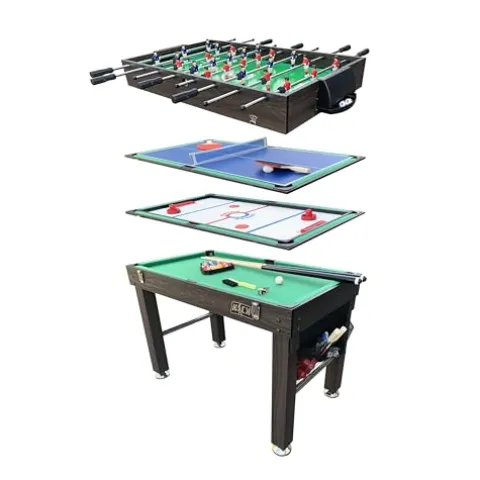 KICK Quad 48″ 4-in-1 Multi Game Table Brown