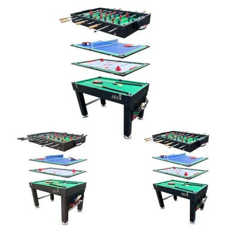 KICK Tetrad 55″ 4-in-1 Multi Game Table Black