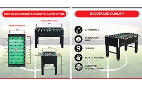 KICK Triumph 55″ Foosball Table Black