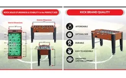 KICK Venture 55″ Foosball Table Chestnut / Black