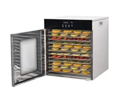Kolice 12-Tier Commercial Food Dehydrator with Digital Control Silver