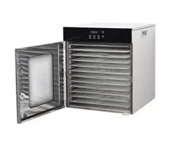 Kolice 12-Tier Commercial Food Dehydrator with Digital Control Silver