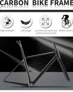 KOOTU Carbon Road Bike 700C Wheels Commuter Bicycle Grey