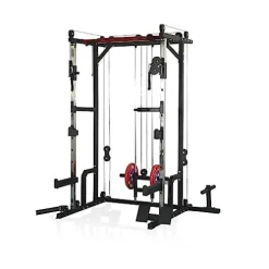 KOZYSFLER Power Cage with LAT PullDown and Weight Storage Rack Orange