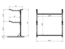 Krypt Towers Freestanding Kayak Rack Outdoor Storage System