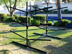 Krypt Towers Freestanding Kayak Storage Rack Holds 6 Kayaks Up to 20 Feet, Adjustable Arm Height