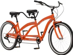 Kulana Lua Tandem Adult Beach Cruiser Bike Orange