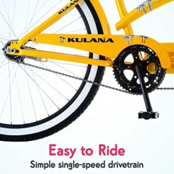 Kulana Lua Tandem Adult Beach Cruiser Bike Yellow