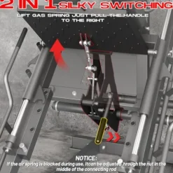 KUNRAM Adjustable Leg Press Hack Squat Machine for Home Gym Black