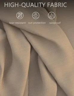 KYBOLT 12×14 Ft Wood Pergola with Retractable Sunshade Canopy Reddish-Brown