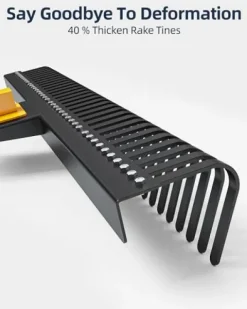 KYBOLT 60-Inch Tractor Rake 3-Point Attachment for Landscape Leveling and Gardening Black/Yellow