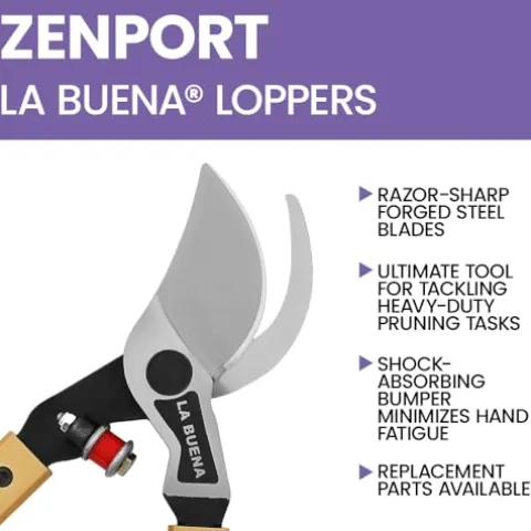 La Buena Professional Bypass Lopper 30-Inch Handles Gold 6 Pack