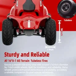 LAGTOM Electric Golf Cart & Mobility Scooter 1000W Candy Apple Red