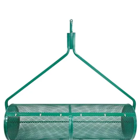 Landzie Tow-Behind Compost and Peat Moss Spreader 60 x 20 Inch for Large Lawns