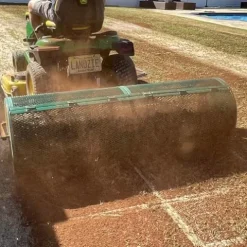 Landzie Tow-Behind Compost and Peat Moss Spreader 60 x 20 Inch for Large Lawns